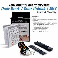 Door Touch Digital Smart Key Lock Unlock AUX Relay Kit Keyless For KIA