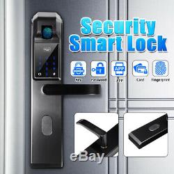 Electric Smart Door 5 Way Fingerprint Lock Digital Password Touchcreen Keyless