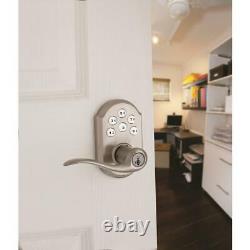 Electronic Door Lever Lock Code Smart Key Pad Security Home Safety Satin Nickel
