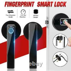 Electronic Fingerprint Smart Handle Door Lock Security Keyless USB Rechargeable