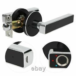 Electronic Handle Door Lock Smart Fingerprint Keyless 3Lever Lock USB Charging