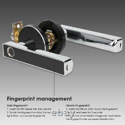 Electronic Handle Door Lock Smart Fingerprint Keyless USB For Home Hotel Office