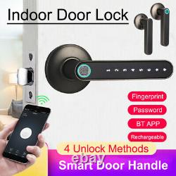 Electronic Smart Door Handle Lock APP Fingerprint Password Touch Keypad Keyless