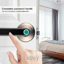 Electronic Smart Door Lock Handle Fingerprint Bluetooth Password APP Keyless USB