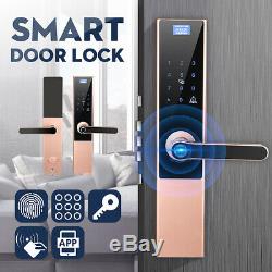 Electronic Smart Door Lock Keyless Digital Password Fingerprint APP Security