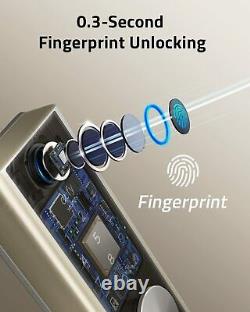 Eufy Smart Lock Touch, Nickel Fingerprint Keyless Entry Door Lock IP65 New