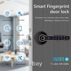 Fingerprint Door Lock Bluetooth Door Knob Lock Smart Lock Key-less Entry Door iG