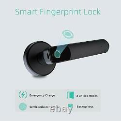 Fingerprint Door Lock, Electronic Biometric Smart Deadbolt Keyless Entry Black