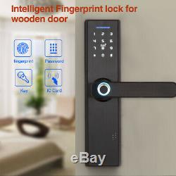 Fingerprint Door Lock IC Card Smart Lock Touchscreen Keyless Entry Home Securtiy
