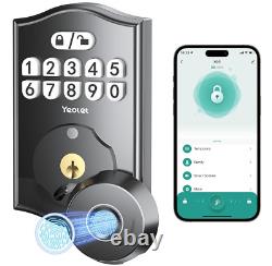 Fingerprint Door Lock Keyless Entry Deadbolt with App Control, Smart Door Lock