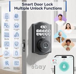 Fingerprint Door Lock Keyless Entry Deadbolt with App Control, Smart Door Lock