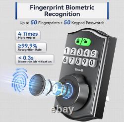 Fingerprint Door Lock Keyless Entry Deadbolt with App Control, Smart Door Lock