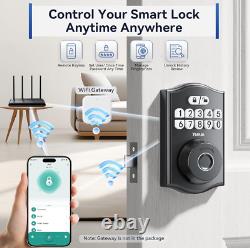 Fingerprint Door Lock Keyless Entry Deadbolt with App Control, Smart Door Lock