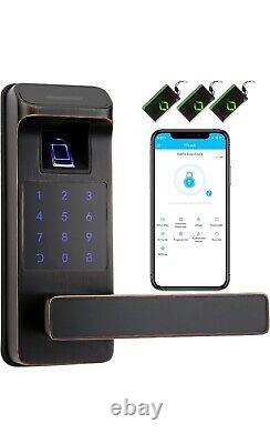 Fingerprint Door Lock, Keyless Entry Door Lock, 5 in 1 Smart Door Lock Black