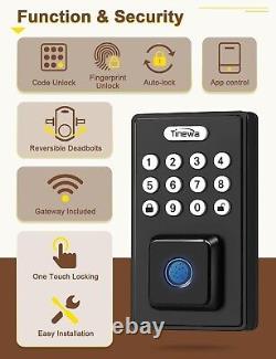 Fingerprint Door Lock Set, Keyless Entry Deadbolt, Front Door Handle Sets Smart