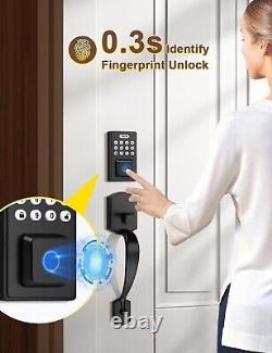 Fingerprint Door Lock Set, Keyless Entry Deadbolt, Front Door Handle Sets Smart