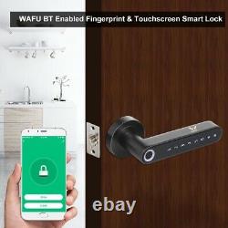 Fingerprint Door Lock Smart Bluetooth Keyless APP Unlock Works with iOS/Android