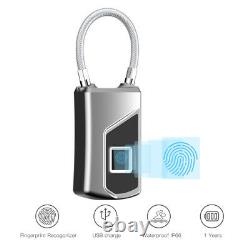 Fingerprint Door Lock Smart Keyless Biometric Waterproof Anti-theft Padlock