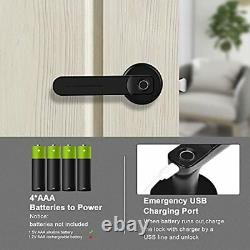 Fingerprint Door Lock, Smart Lock Biometric Keyless Entry Door Handle  Black
