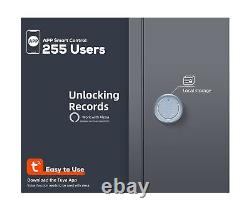 Fingerprint Door Lock with Big Reader, Smart Knob Door Lock, Keyless Entry, B