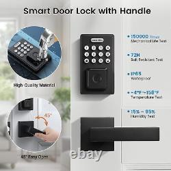 Fingerprint Door Lock with Lever Handle, Smart Door Lock, Keyless Entry Door