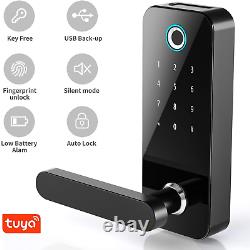 Fingerprint Lock with Bluetooth Tuya Smart App Stainless Steel Door keyless Lock