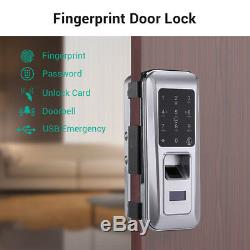Fingerprint Smart Door Lock Home Keyless Password Card Digital Anti-theft Keypad