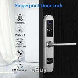 Fingerprint Smart Door Lock Keyless Home Password Security Card Keypad Biometric