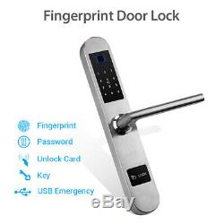 Fingerprint Smart Door Lock Password Keyless Security Home Digital Touchscreen