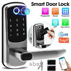 Fingerprint Smart Security Door Lock with Handle WiFi APP Keyless Entry Deadbolt