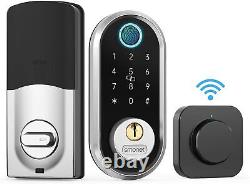 Front Door Lock Handle Set WiFi Fingerprint Keyless Entry Digital Smart Deadbolt