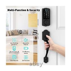 Front Door Lock Set, KPP Smart Lock, 8-in-1 Keyless Entry Door Lock, Fingerpri