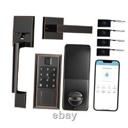 Front Door Smart Lock Set, Keyless Entry Deadbolt and Handle Oil Rubbed Bronze