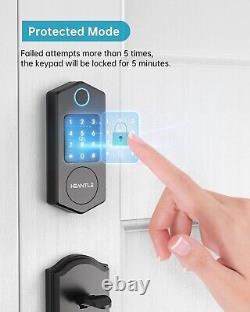 HEANTLE Front Door Lock Set Fingerprint Keyless Entry Smart Deadbolt Keypad Lock