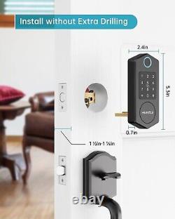 HEANTLE Front Door Lock Set Fingerprint Keyless Entry Smart Deadbolt Keypad Lock