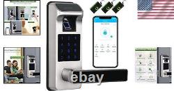 Heavy Duty Smart Door Lock 5-in-1 Keyless Entry with Fingerprint & Wi-Fi