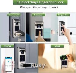 Heavy Duty Smart Door Lock 5-in-1 Keyless Entry with Fingerprint & Wi-Fi