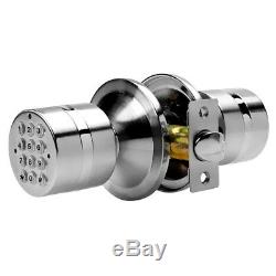 Home Security Keyless Smart Lock Keypad Battery Power Door Entry Lock Silver