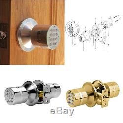 Home Security Keyless Smart Lock Keypad Battery Power Door Entry Lock Silver