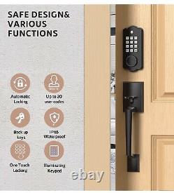 Keyless Entry Door Lock Deadbolt Smart Door Lock with Anti Peeping Keypad