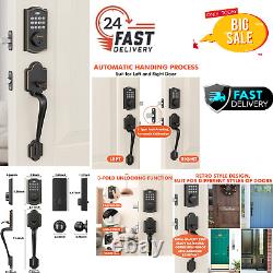 Keyless Entry Door Lock Electronic Deadbolt Lock for Left and Right, Black Smart
