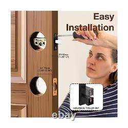 Keyless Entry Door Lock, Electronic Keypad Handle Set with Deadbolt, Smart Lo