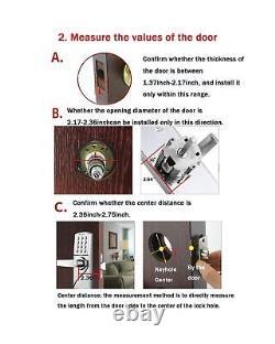 Keyless Entry Door Lock, FDOSE-POERRY Smart Door Lock with Code, Keypad Door