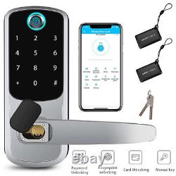 Keyless Entry Door Lock Front Door Handle Lock Smart Fingerprint Door Lever Lock