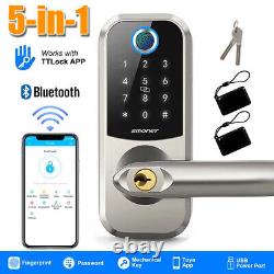 Keyless Entry Door Lock Front Door Handle Lock Smart Fingerprint Door Lever Lock