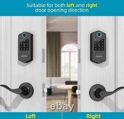 Keyless Entry Door Lock, HEANTLE Smart Lock Fingerprint Door Lock with Lever