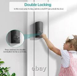 Keyless Entry Door Lock Silver Hornbill Smart Front Door Lock with Fingerprint