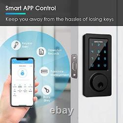 Keyless Entry Door Lock Smart Deadbolt Lock Bluetooth App Electronic Keypad