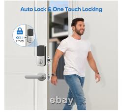 Keyless Entry Door Lock with 2 Lever Handles, Smart Locks for Front Door, Finger