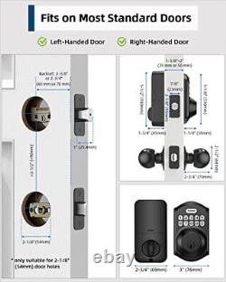 Keyless Entry Door Lock with Handle Electronic Keypad Deadbolt with Door Knob